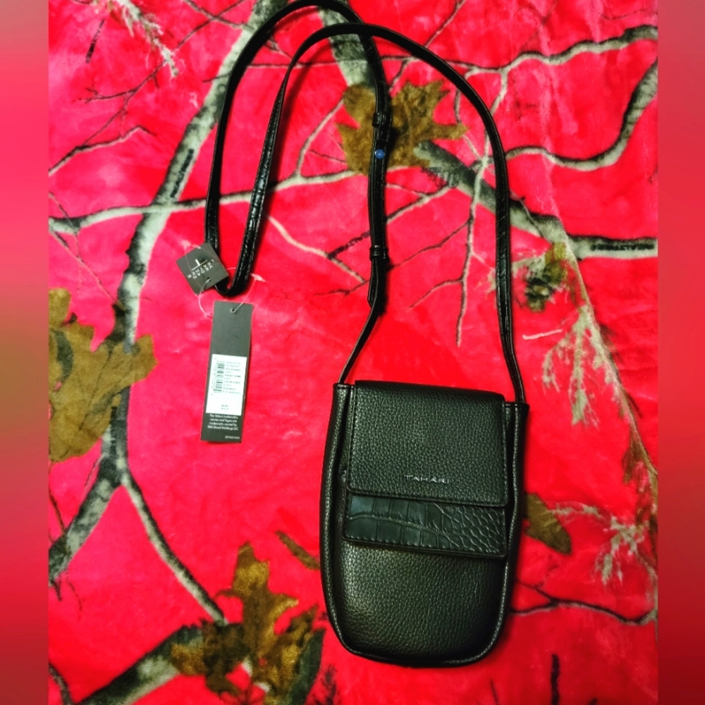Tahari leather crossbody purse